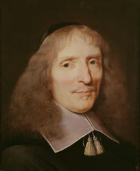 Portret van een man met een fluwelen schedelkap